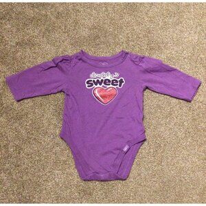 12M GUC Children's Place Purple “Daddy's Sweet Heart” Bodysuit Onesie Tee